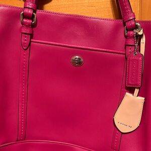 Coach Fuchsia Leather Tote